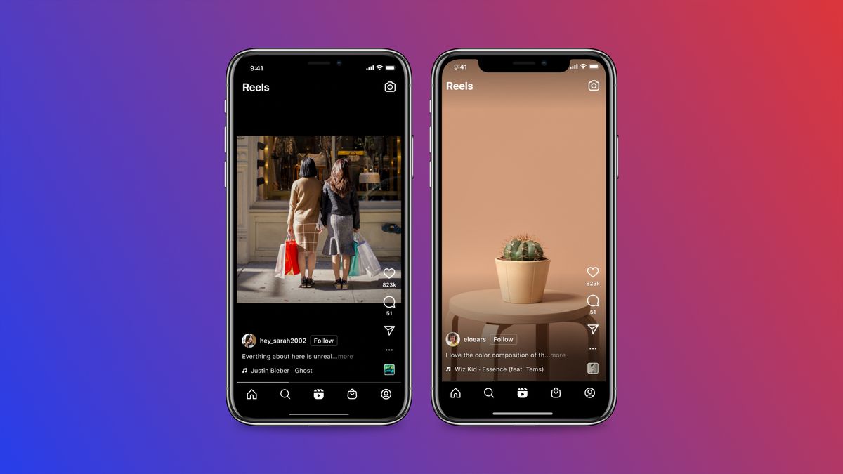 Instagram Reels interface
